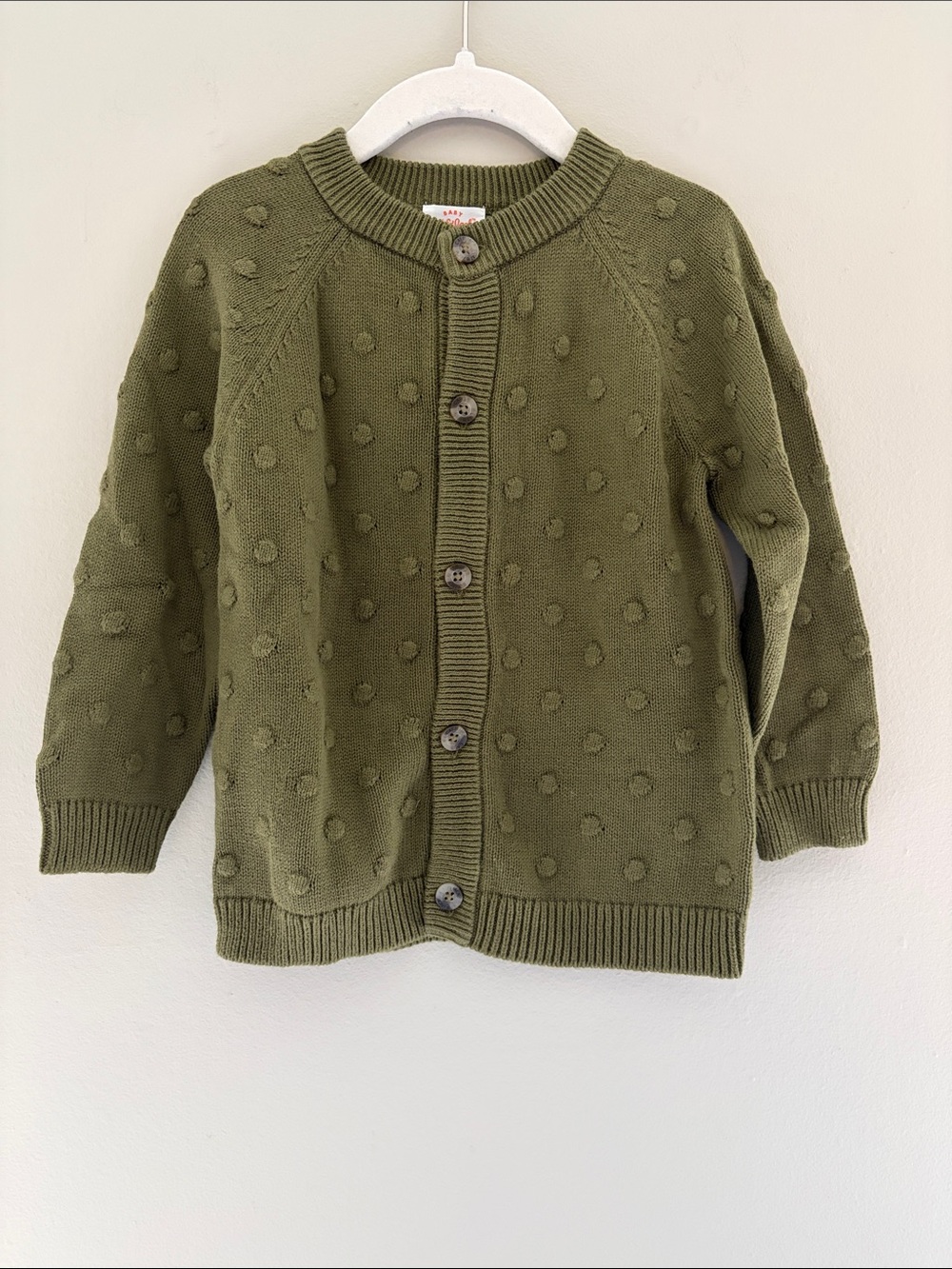 Cat & Jack Green Bobble Cardigan 24M